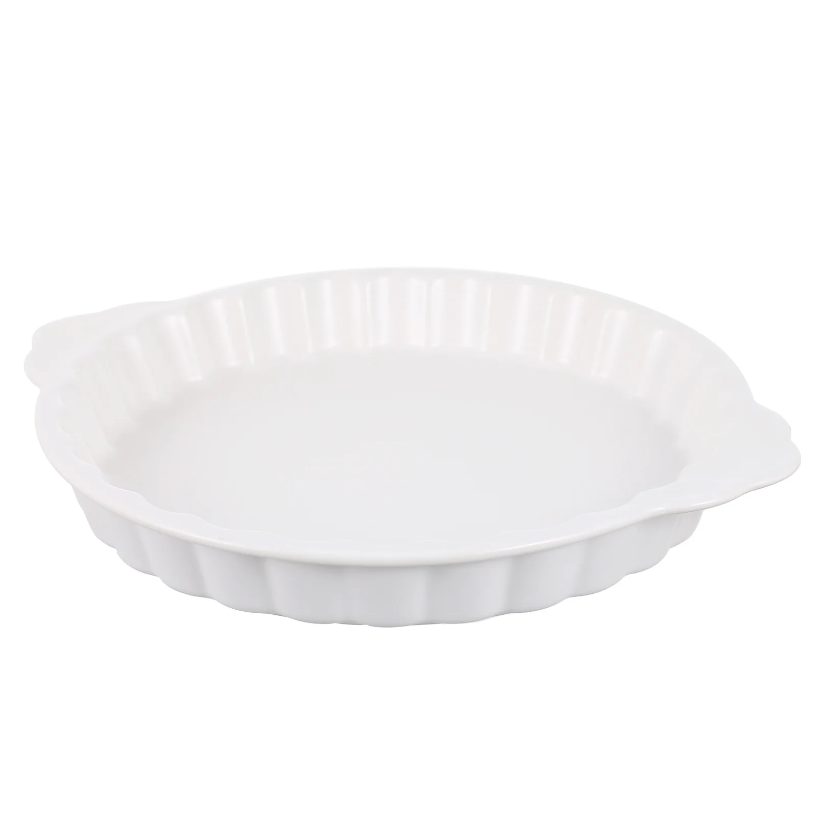 

1Pcs Ceramic Baking Dish Non-Fade Baking Pan Kitchen Bakeware Safe Double Handles Practical Home Bakeware