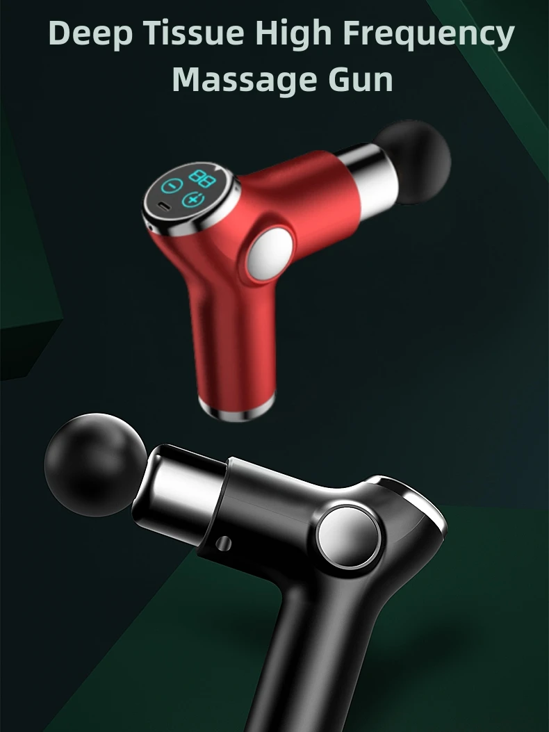 Kh515 Mini Fascia Gun Lcd Portable Muscle Massage Meridian Health Care Sports Relaxation Muscle Gun Electric Fitness Massager