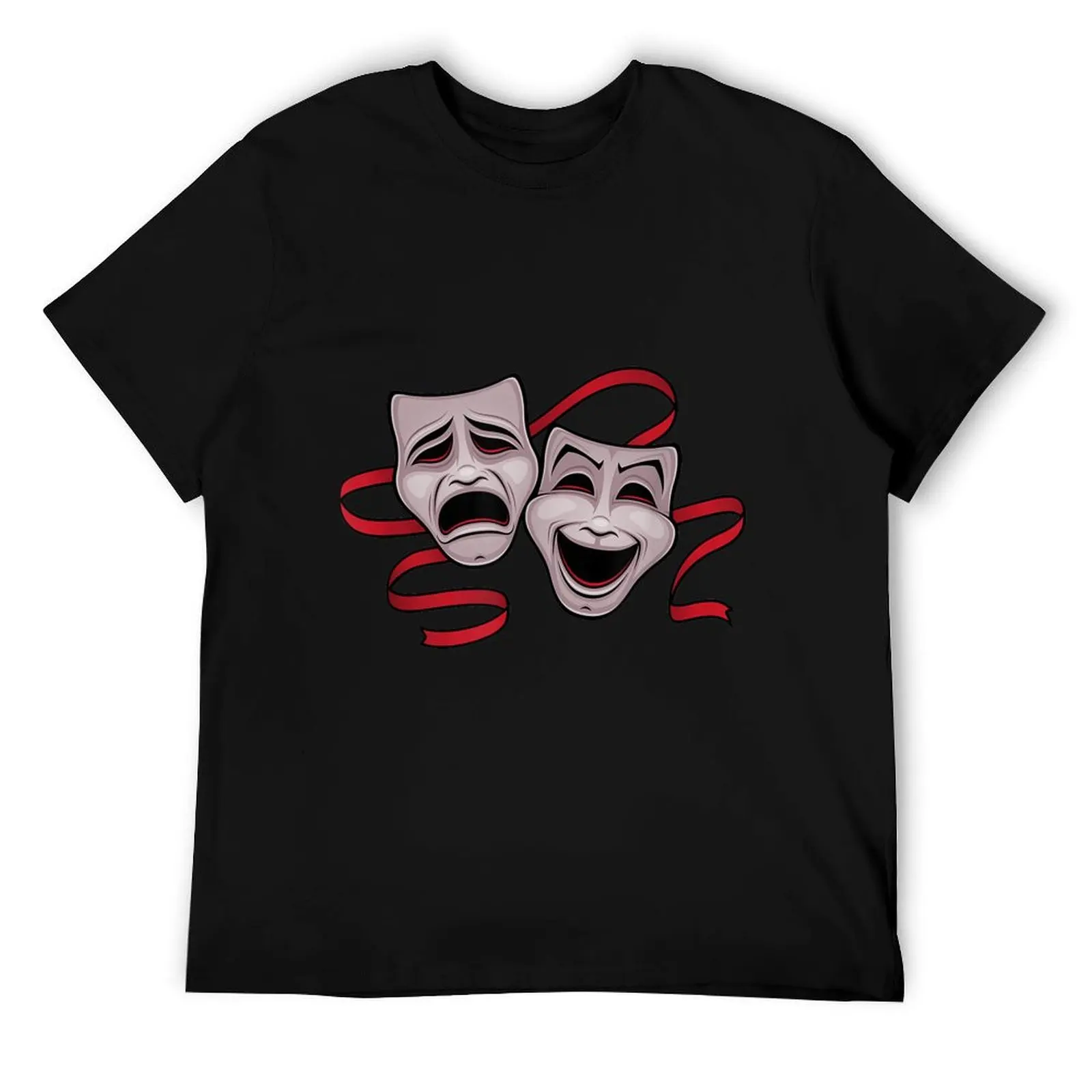 

Drama Comedy And Tragedy Mask T-Shirt black cotton t-shirt plain for man package t shirt man plain mens graphic t shirts T-Shirt