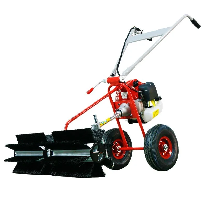 

Hand-pushed grass brush machine for artificial turf football field small grass brush machine