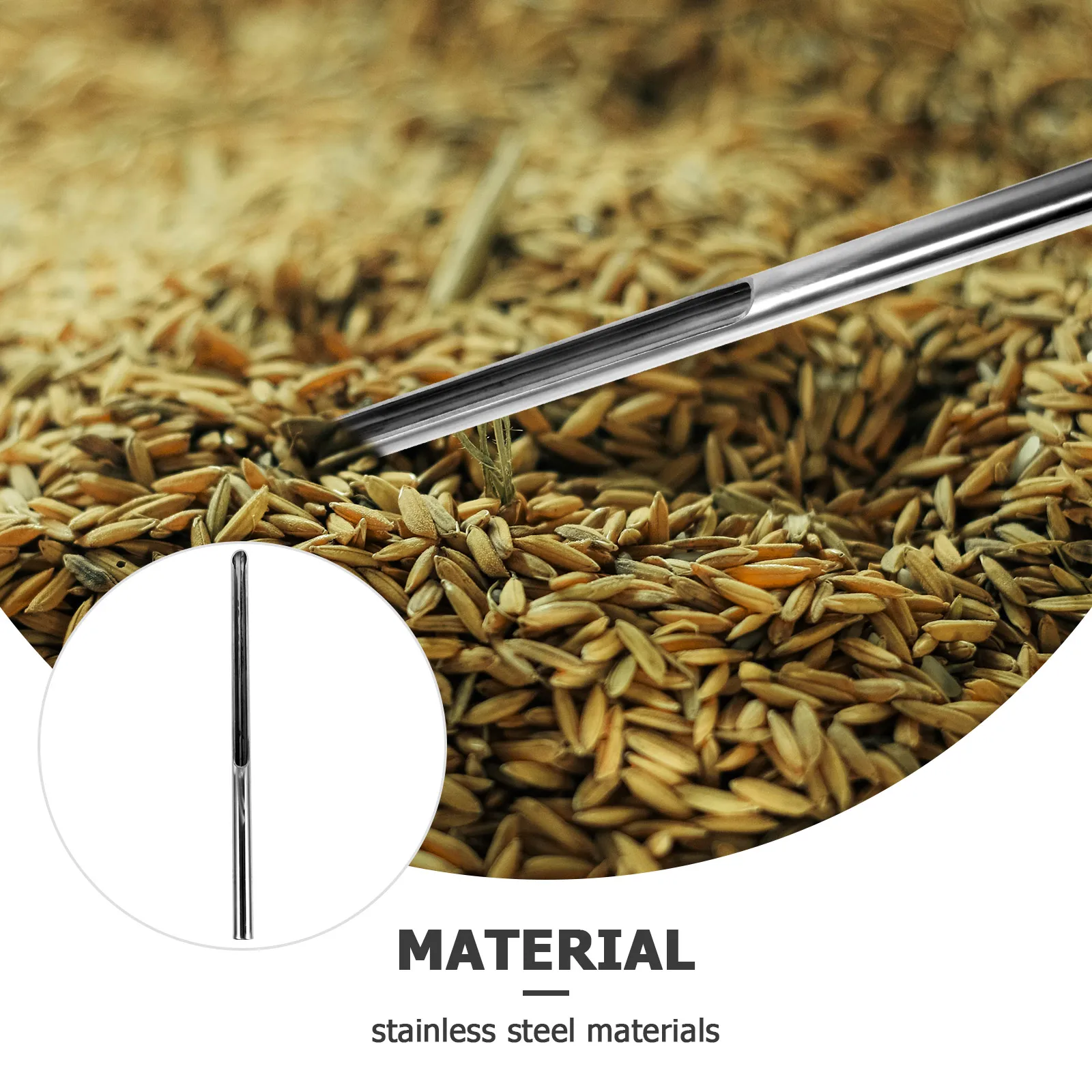 

Stainless Steel Grain Sampler Rice Sampling Ergonomic Design Sampling Head Anti-Slip Handle Wheat Corn Sorghum Powder Soil