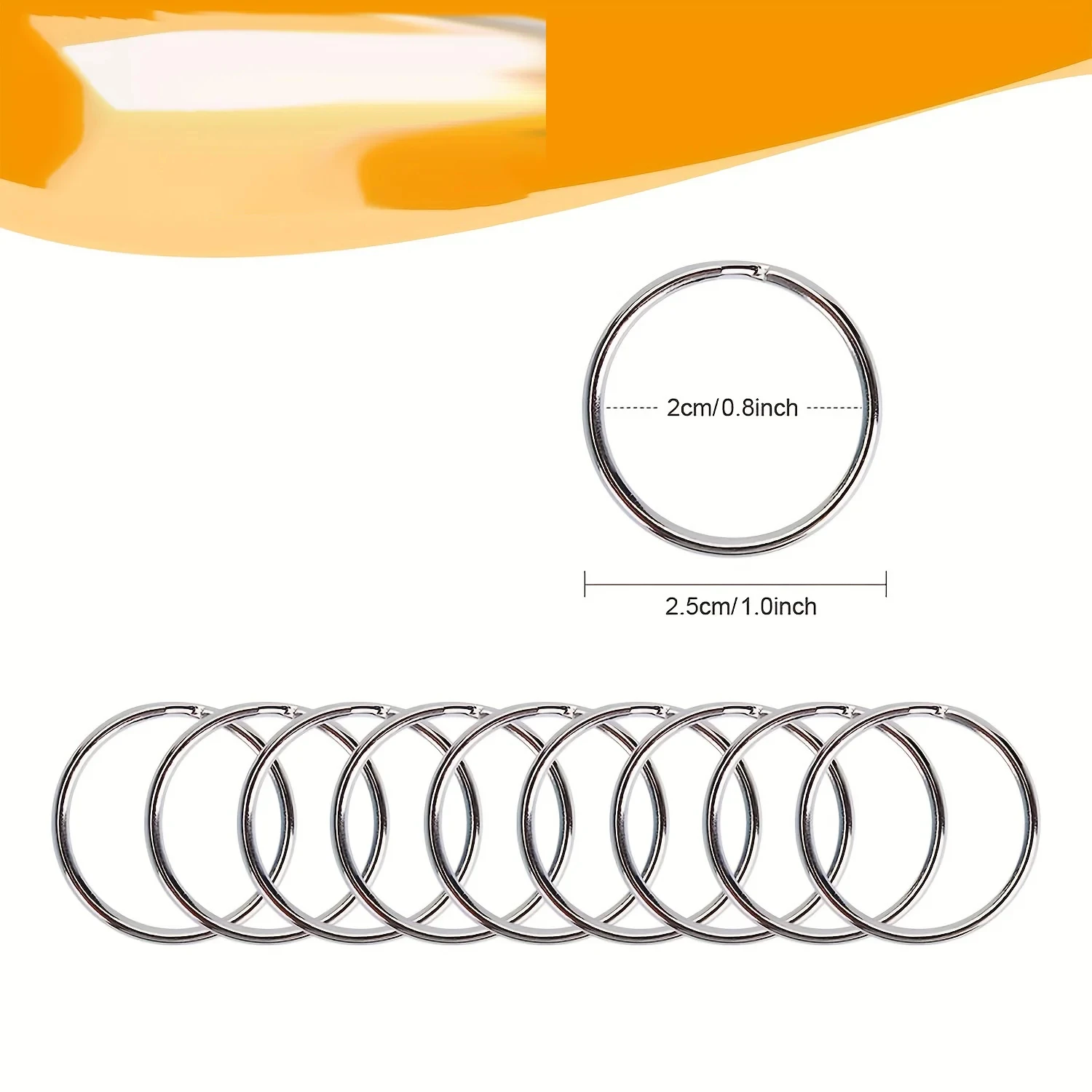 50PCS Swivel Snap Hooks With Key Rings  Premium Metal Swivel Lobster Claw Clasps In Assorted Sizes (Large, Medium, Small) For K image 3