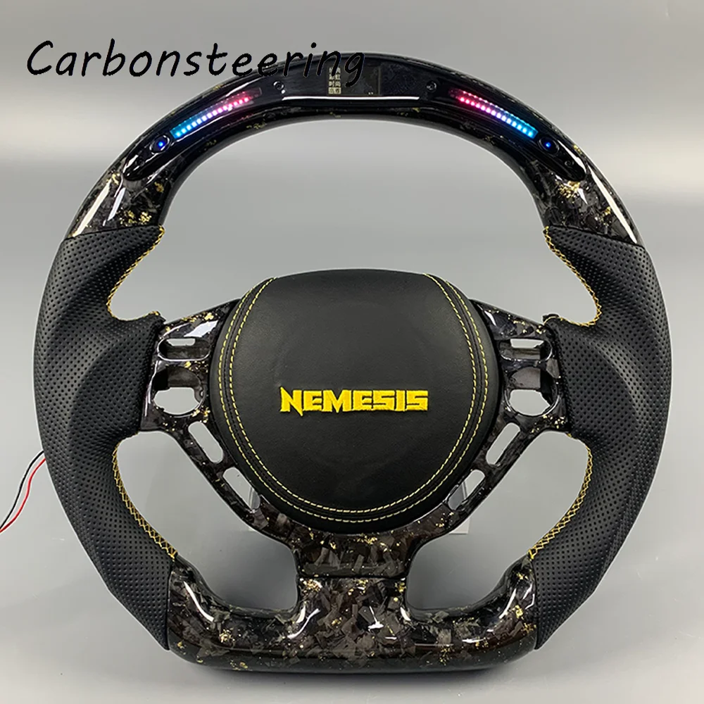 

Racing Cars Style Design Suit for GTR R35 R34 370Z Z34 350Z Patrol Fleet Y62 Customized Red Forged Carbon Fiber Steering Wheel