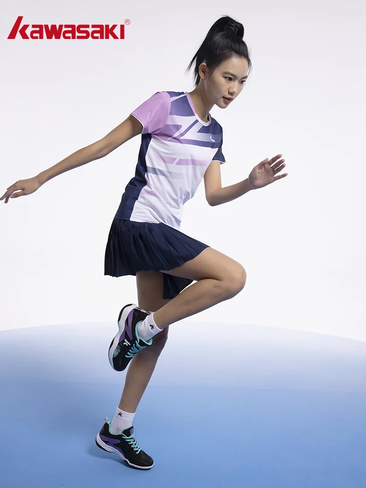 Kawasaki marca sapatos esportivos anti torção absorção de choque sapatos de badminton profissional para homem e mulher 2024 b3333