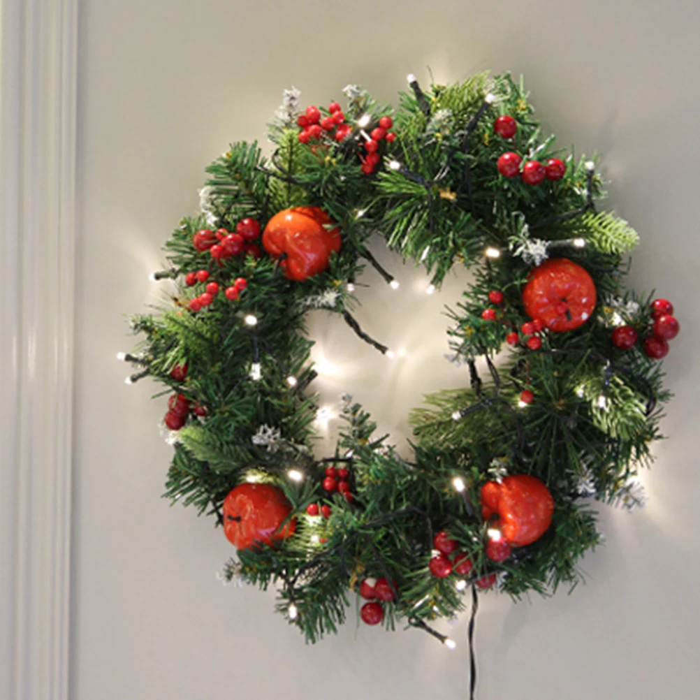 

30Cm Christmas Wreath Garland Holiday Door Wall Decor For Home Party Xmas Decoration Shiny Reusable -Free Large