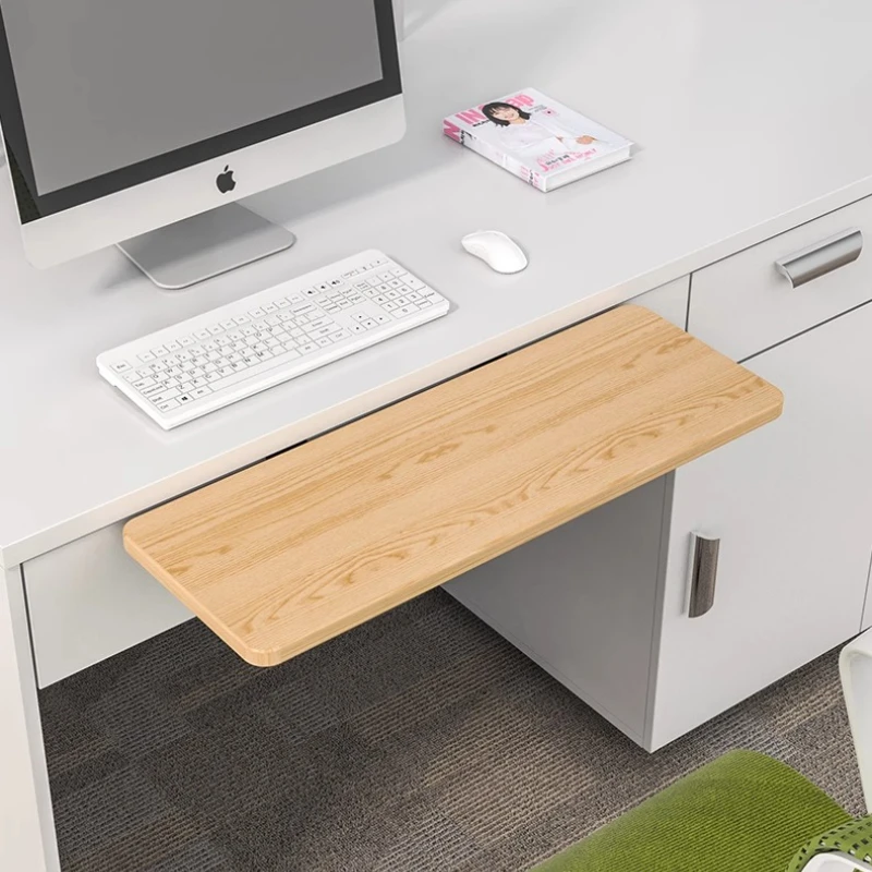 Expandable Desktop Extension Board Wood Workspace Expander Space Saving Desk Widener Universal Table Lengthener for Home Office