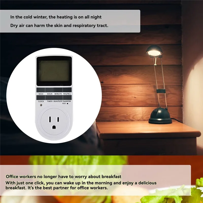 

Intelligent LCD Display Digital Temperature Controller, AU Socket 240V 50Hz With Timing Power Switch AU Plug