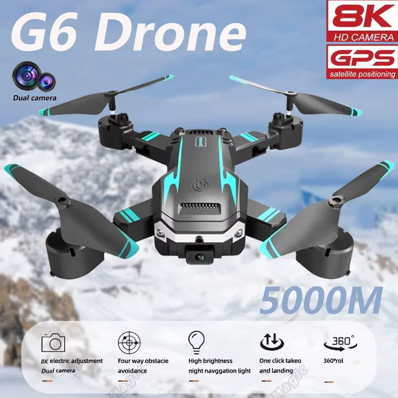 G6 Drones 5G WIFI 8K Profesional HD camera GPS Optical Flow Brushless RC Obstacle Avoidance Foldable Quadcopter Helicopter Gifts