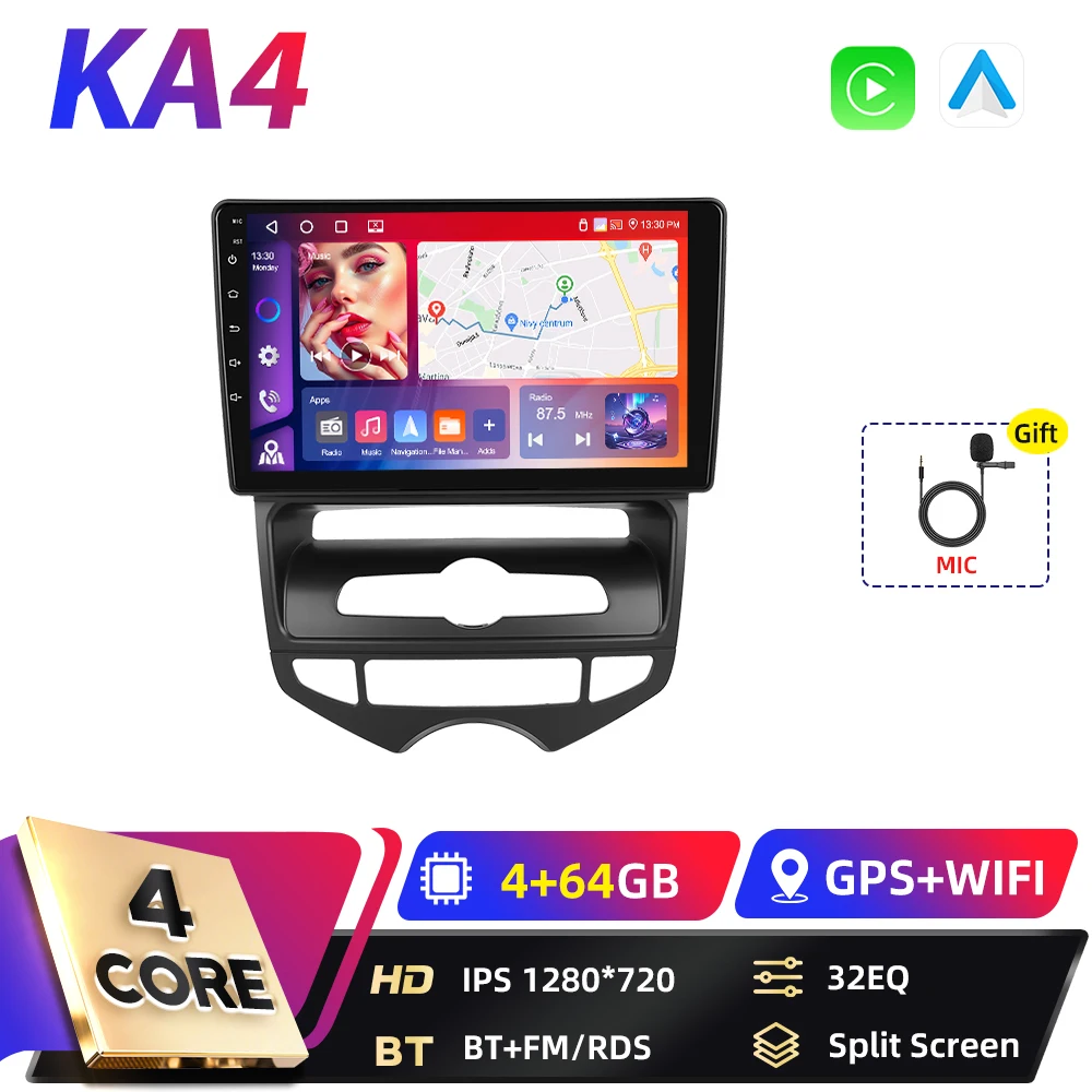 Podofo 8+128G 2din Android autoradio voor Hyundai IX20 2012 GPS navigatie Carplay Android Auto BT DSP WIFI FM