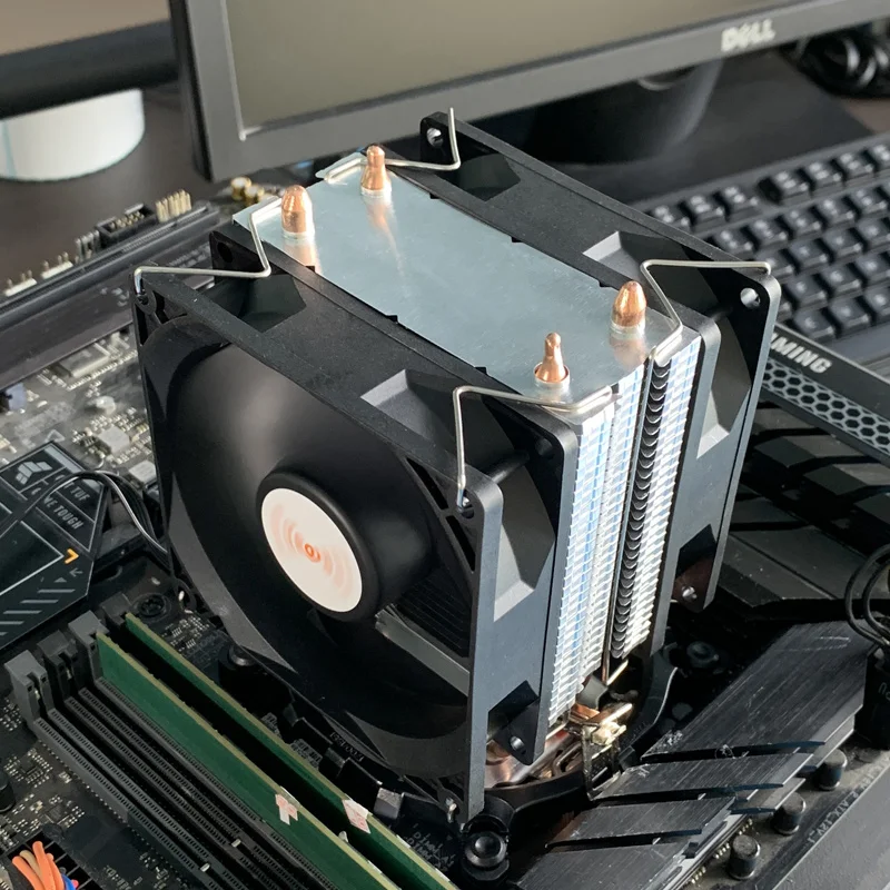 2 Heat Pipes CPU Air-cooled Cooler PC Processor AM4 Cooler Ventilador For Intel LGA 1155 1200 1700 2011 X79 X99 E5 AMD AM3 AM5 image 4