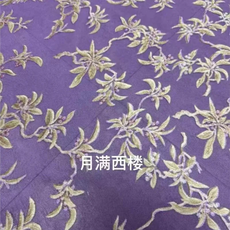 ฤดูใบไม้ผลิและฤดูร้อนระดับไฮเอนด์ผ้าไหมผ้าขนแกะดอกไม้ทาสีด้วยมือเสื้อเกราะสไตล์จีนใหม่