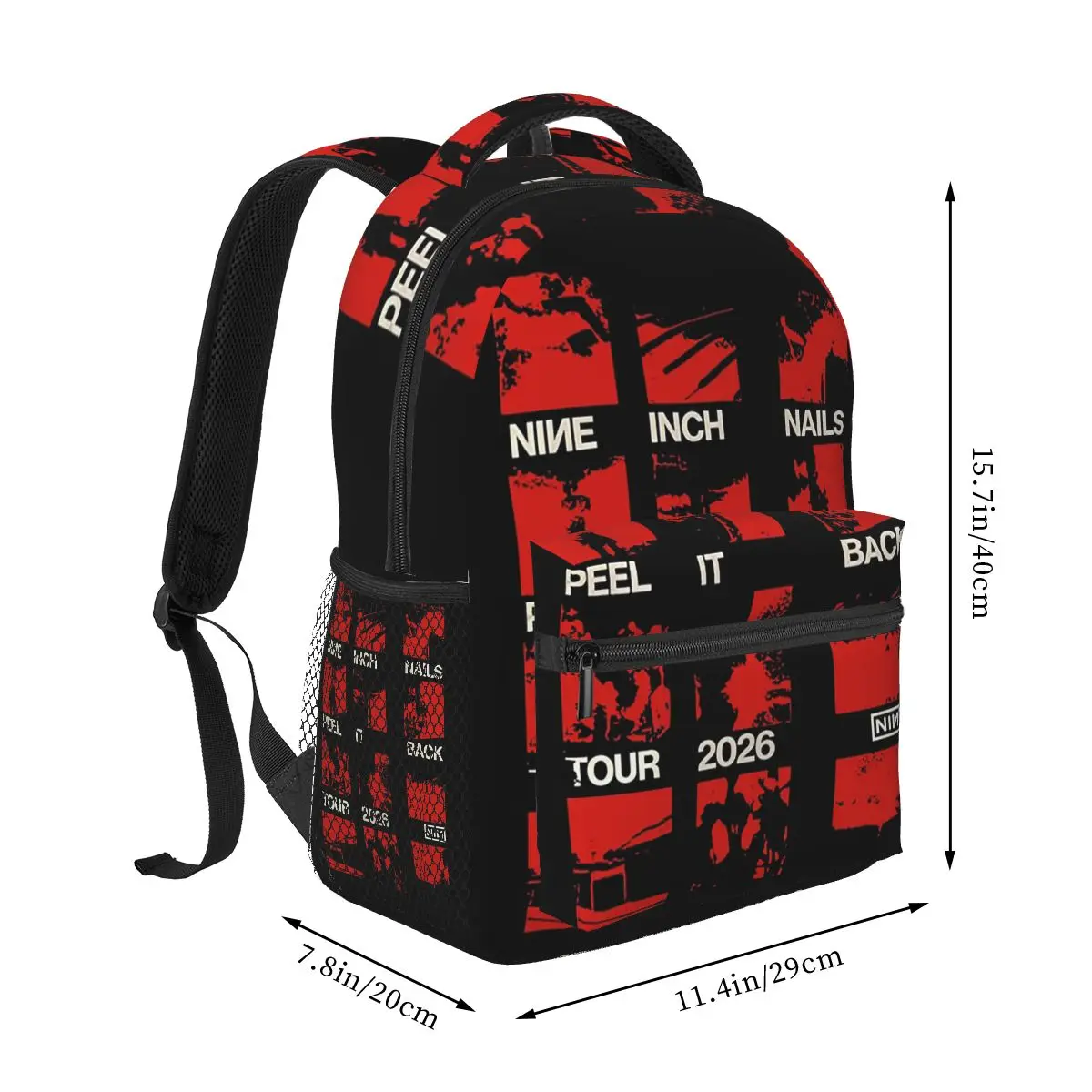 HOT Nine Inch Nails Peel It Back Tour Merch Backpack Hot Sale Daypack Children BookBag School Bag Shoulder Bags for Men Women