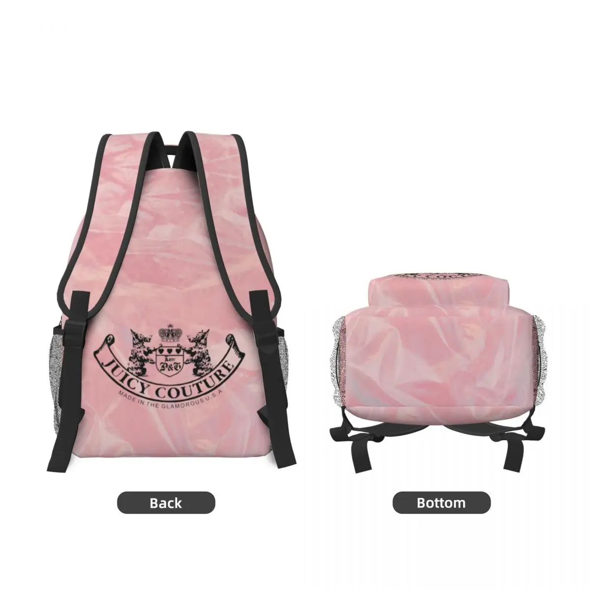 Mochila universitaria impermeable de alta capacidad para ordenador portátil, bolsa de libros de viaje, 17 pulgadas, estilo Juicy Couture, nueva moda