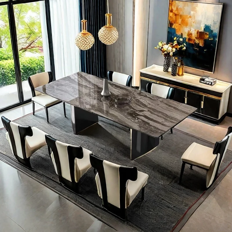 

Modern Kitchen Dining Tables Conference Design Living Room Multifunctional Sedentary Table Balcony Mesa De Jantar Furniture