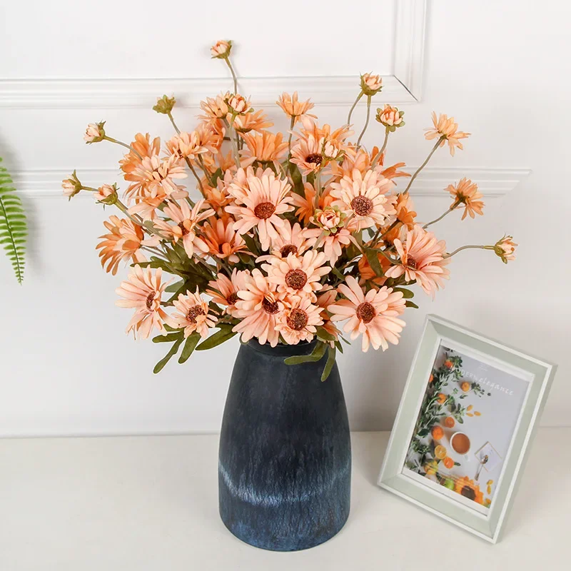 5 Heads Artificial Flowers  Artificial Autumn Chrysanthemum Decoration Sunflower For Wedding Home Decoration Party Garden Decor