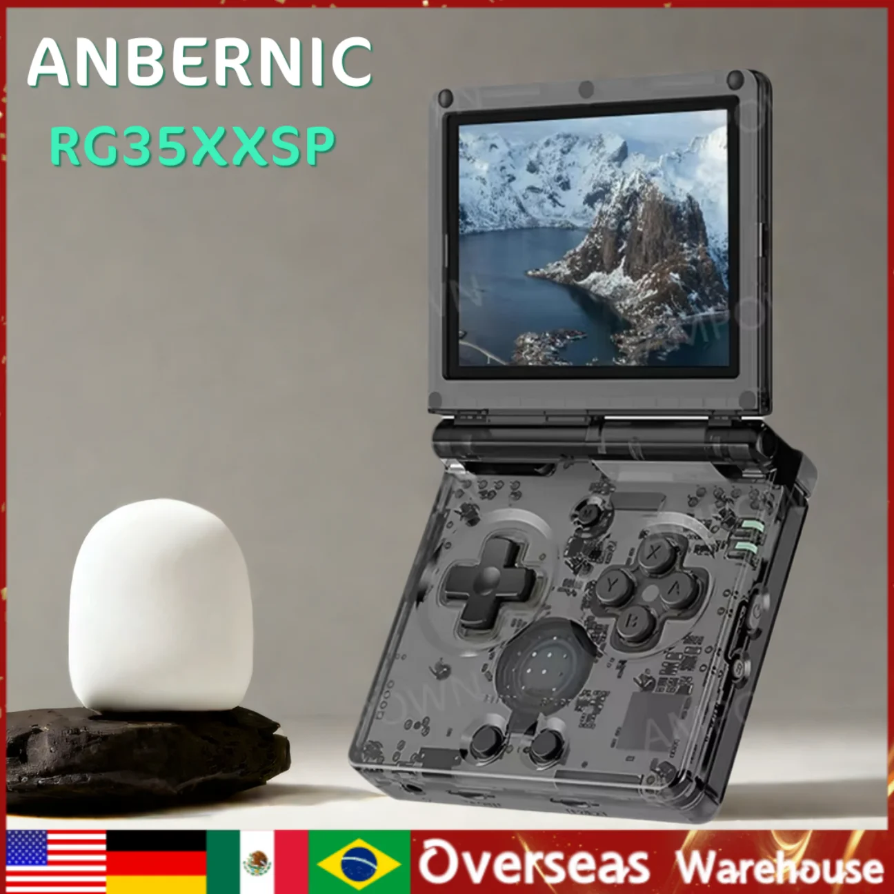 

ANBERNIC RG35XXSP Retro Flip Handheld Game Console 3.5-inch IPS 640*480 Screen Gift Linux System Support Psp Game 256G PSP WIFI