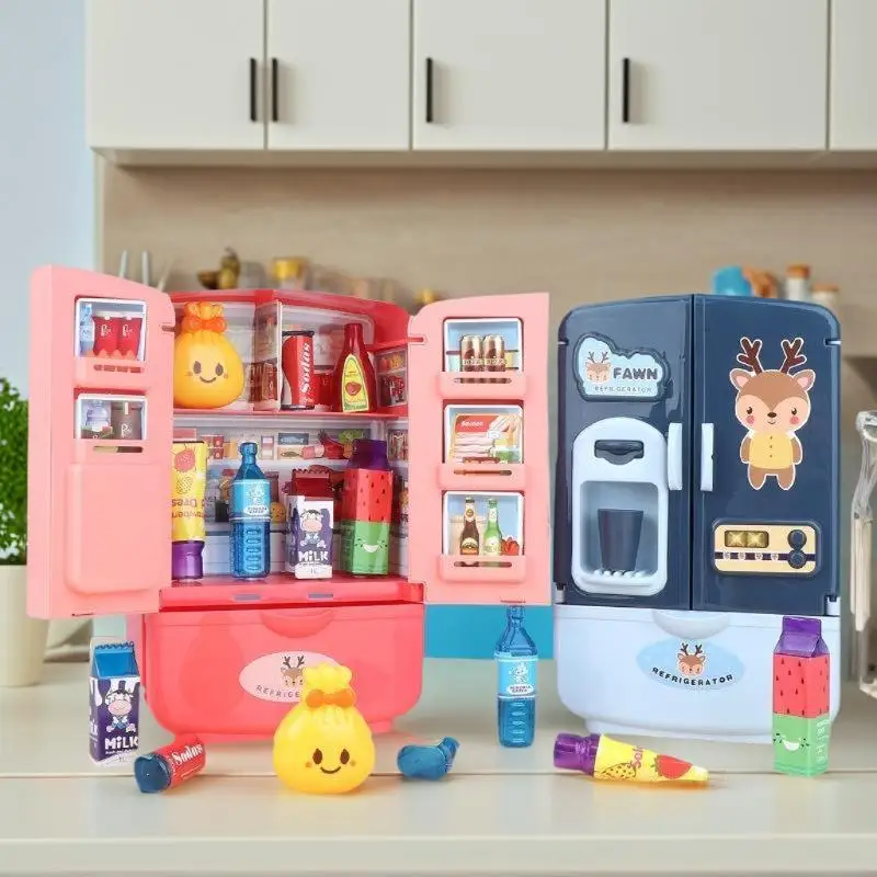 ホームアクセサリーギフト - ミニチュアシミュレーション冷蔵庫、キッチン家具、子供用教育玩具