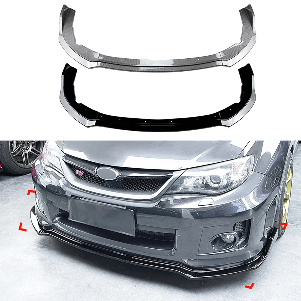 For Subaru WRX STI 2011 12 13 14 Car Front Bumper Lip Splitter Diffuser Body Kit Spoiler Bumper Guard Protector Auto Accessories