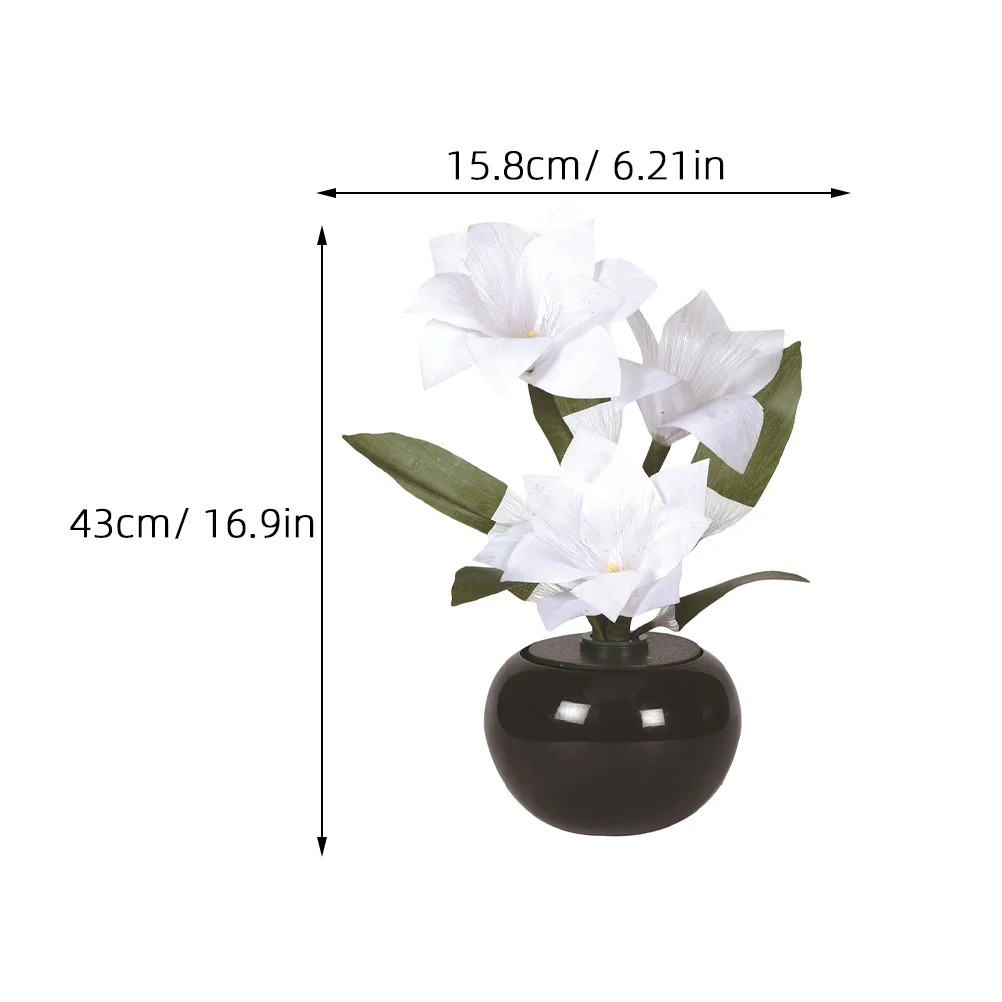 

1Pcs Colorful Fiber Optic Flower Bouquet Home Decoration Light Simulation Flower Pot Lamp - Energy Saving Design