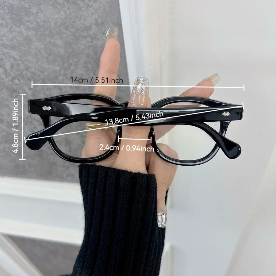 Elegant Transparent Lens Plain Eyeglasses Frame Male Female Brand Casual Round Glasses Men Women