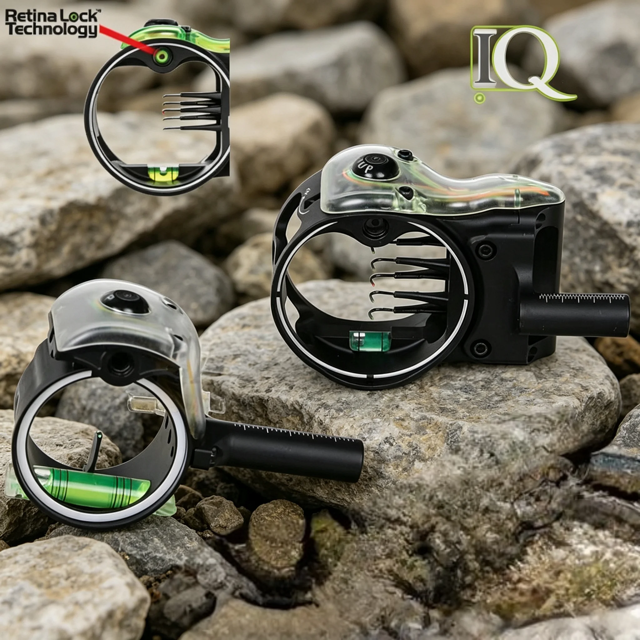Compound Bow Sight 5 Pin Fiber Optic - 1PC IQ Single Pin 5-Pin Fibre