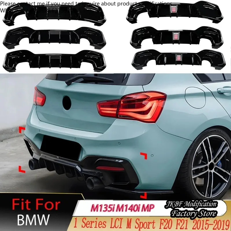 

Rear Bumper Diffuser Lip with Light for BMW 1 Series LCI M Sport F20 F21 M135i M140i 2015-2019 Refit Splitter Plate Body Kit