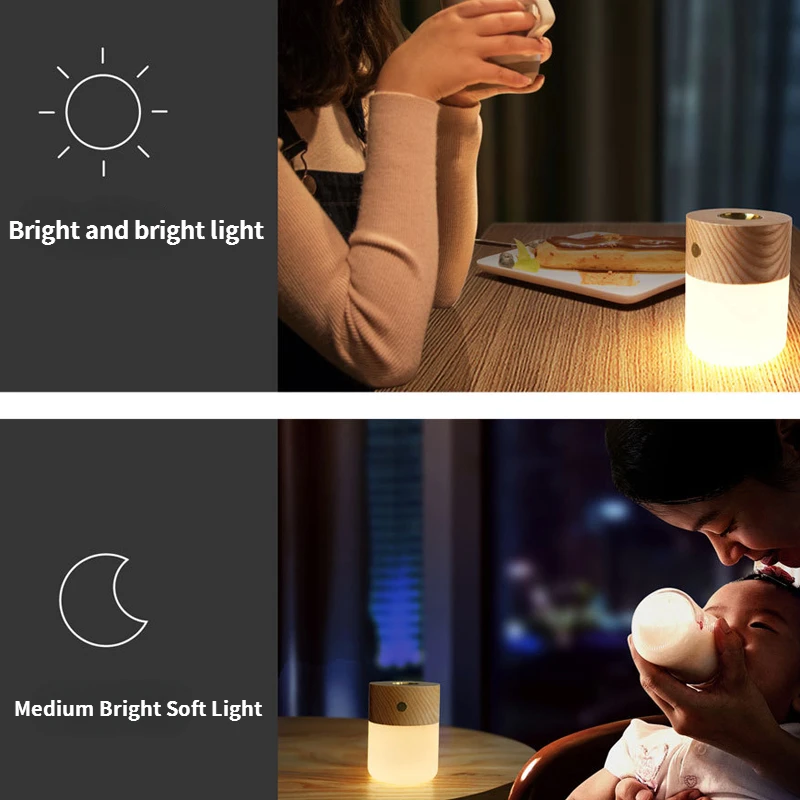 Aromatherapy Sleep Lamp Intelligent Touch Control Atmosphere Home Small Rechargeable LED Night Light  for Friend Gifts Holidays