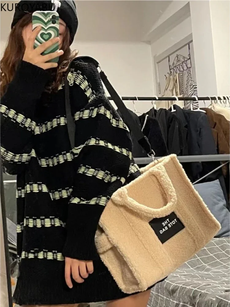 2023 Handbag Lamb Wool Bolsas Para Mujeres Large Capacity Crossbody Tote Bags Travel Top-Handle Bag Casual Fashion Y2k Bags