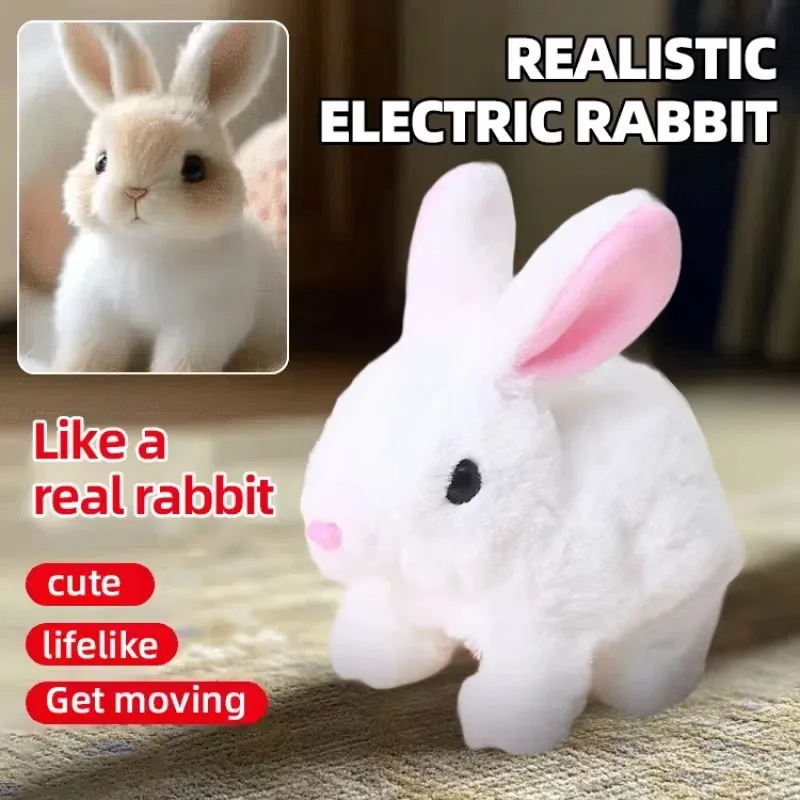 Cute Rabbit Electronic Plush Toys Interactive Pet Toy Sound and jump Action Features for Fun Playtime Toddler Toys for Kids