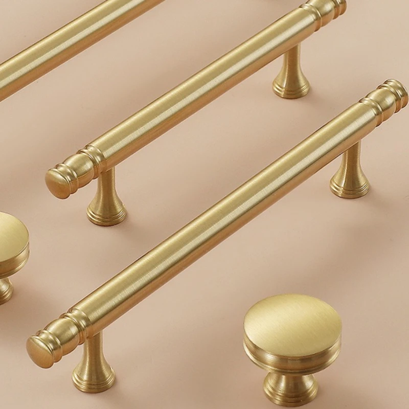 Nordic Brass Long Furniture Hardware Handles Wardrobe Kitchen Cupboard Cloakroom Bedside Cabinet Handle Bedroom Pull Accessories