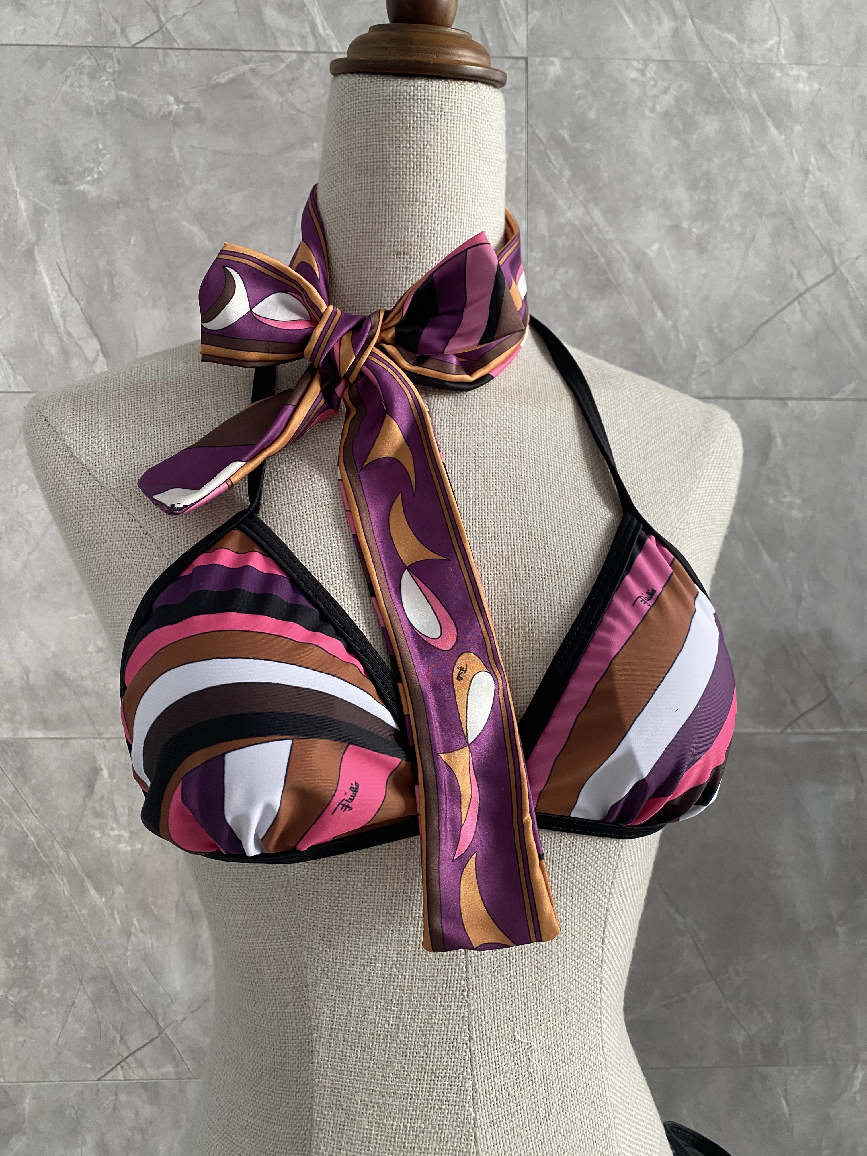 2025 Bikini With Headband Scarf Swimwear Women Swimsuit Beachwear