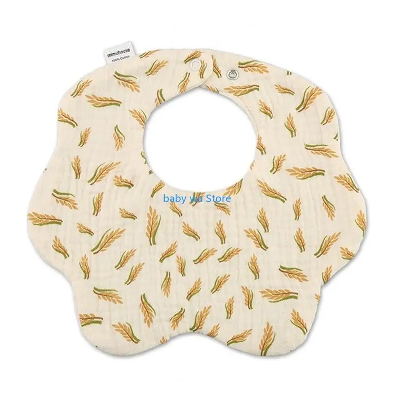 

Cartoon Baby Bib Cotton Breathable Burp Cloth 360 Rotating Wrapping for Baby Girls Boys Eating and Drooling Gift Supplies 4XBD