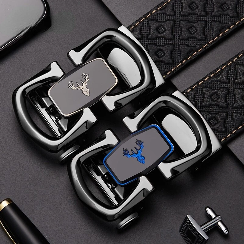 2022 New Dante Men's Belt Cow Leather Belts Brand Fashion Automatic Buckle Black Genuine Leather Belts for Men 3.5cm