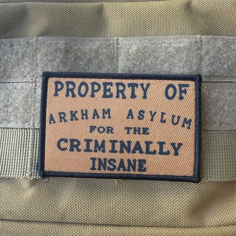 Parche táctico Arkham Asylum – Morale con velcro para equipo militar - imagen 5