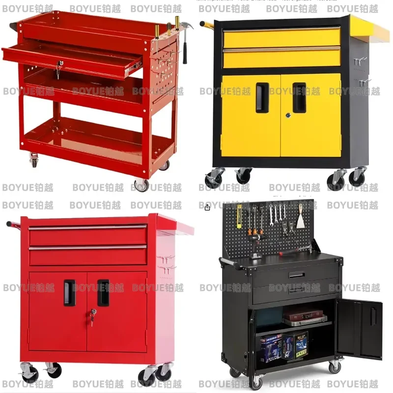 Heavy Duty Steel Rolling Tool Cart with Drawers Mobile Workbench Storage Cabinet Workshop Trolley on Casters for Garage