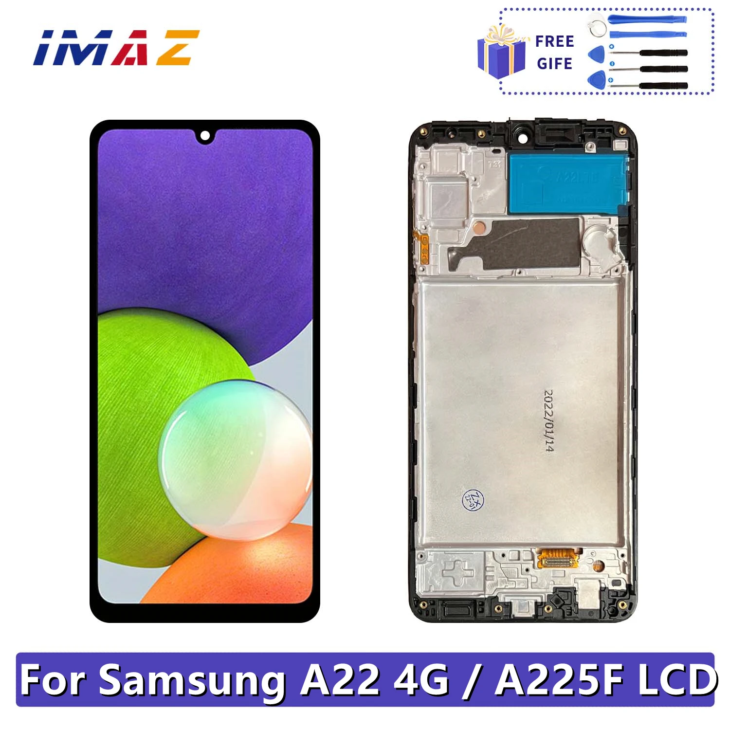 

6.4" High Quality AMOLED For Samsung Galaxy A22 4G A225F A225F/DS A225M LCD Display Touch Screen Digitizer Assembly Replacement