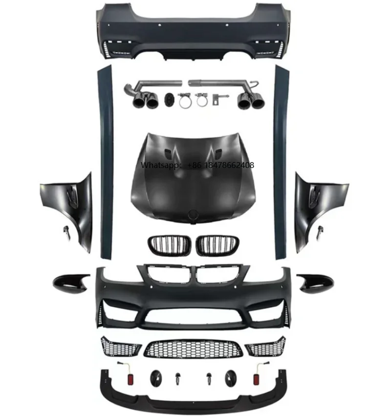 New Arrival for  328i 330e 335d M4 Body Kit for  LCI Facelift M Sport  Front Bumper E90 Rear Bumper BodyKit