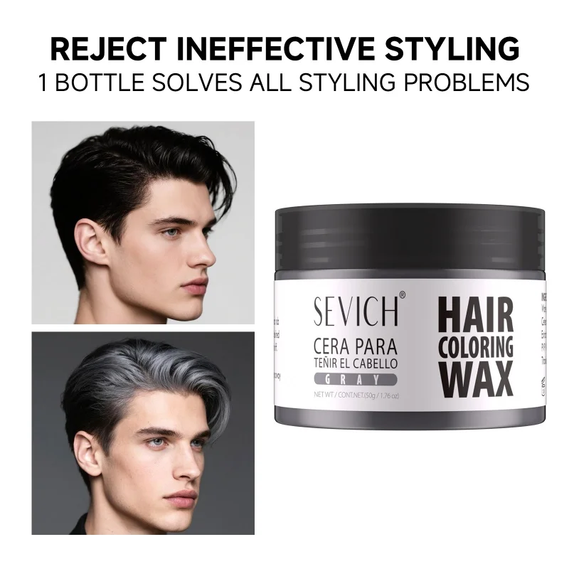 SEVICH Mode Einmalige Haarfarbe Wachs Styling Temporäre Färbecreme Gel Schlamm Pomade Für Bärte Augenbrauen Leicht Zu Waschen Haarfarbe Wachs