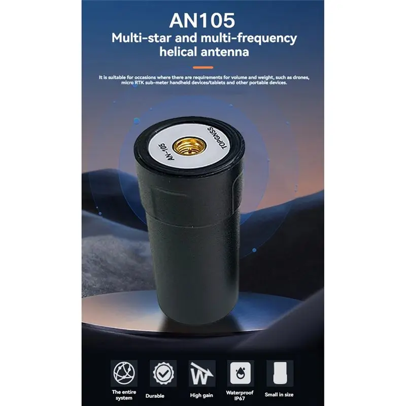 GPS/GLONASS Beidou/Galileo Support AN-105 GNSS Helix Antenna High Precision Four- Helical Antenna For UAV/UGV-N32R
