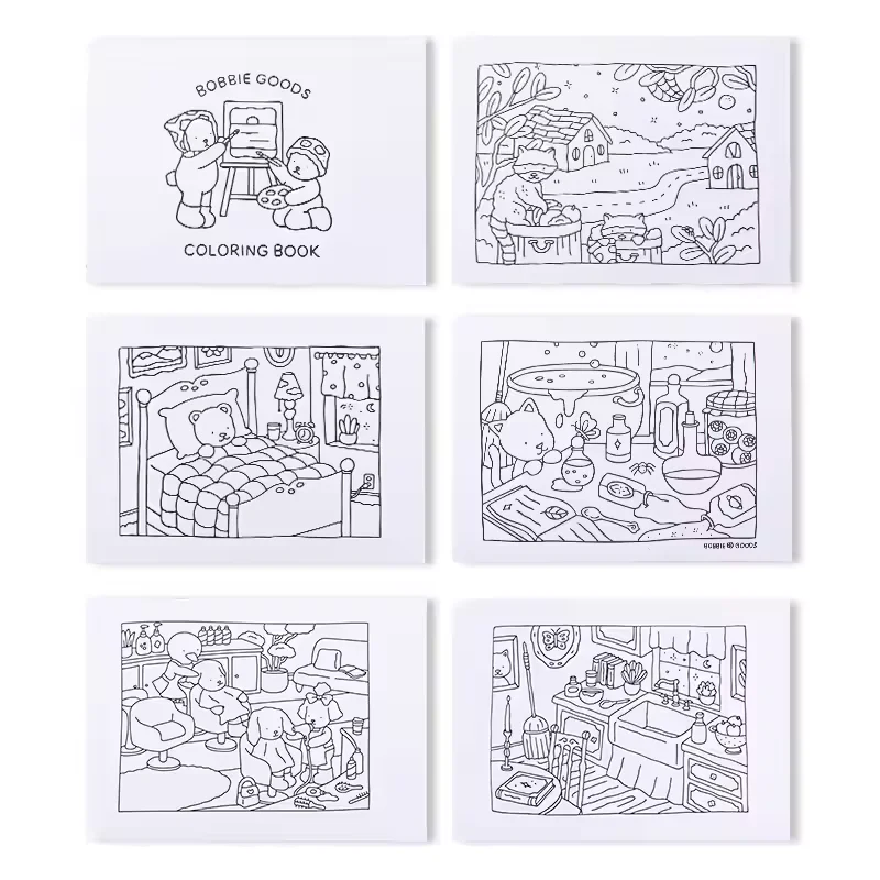 BOBBIE GOODS Coloring Book a coloring book with creative and interesting graffiti Painting Paper Drawing  Doodle Book Doodle Boo