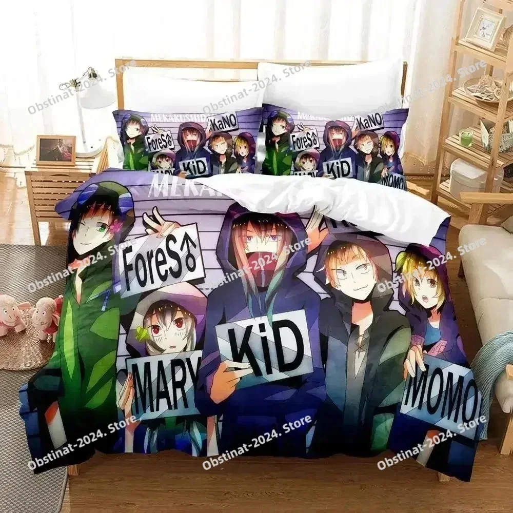 Kagerou Project Bedding Set Single Twin Printed Bed Set With Pillowcase Bed Duvet Cover Soft Single Double Queen Super King Size
