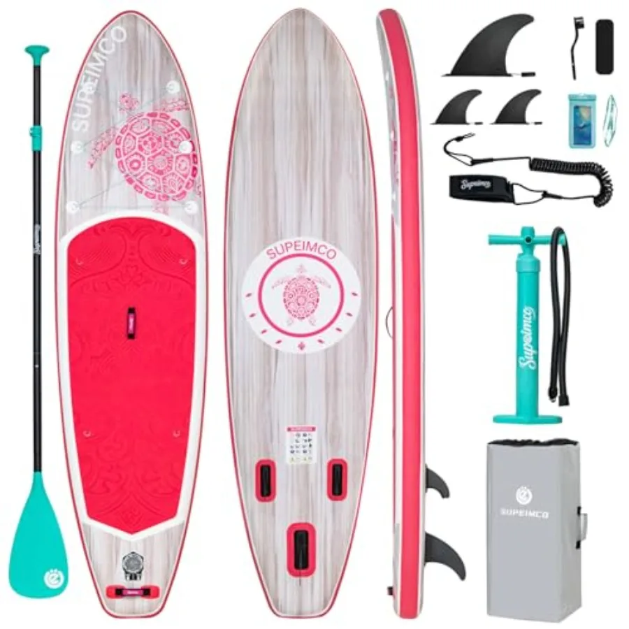 Inflatable Stand Up Paddle Board for adults and youth of all skill levels PVC material blue upgraded glue-free hot melt technol