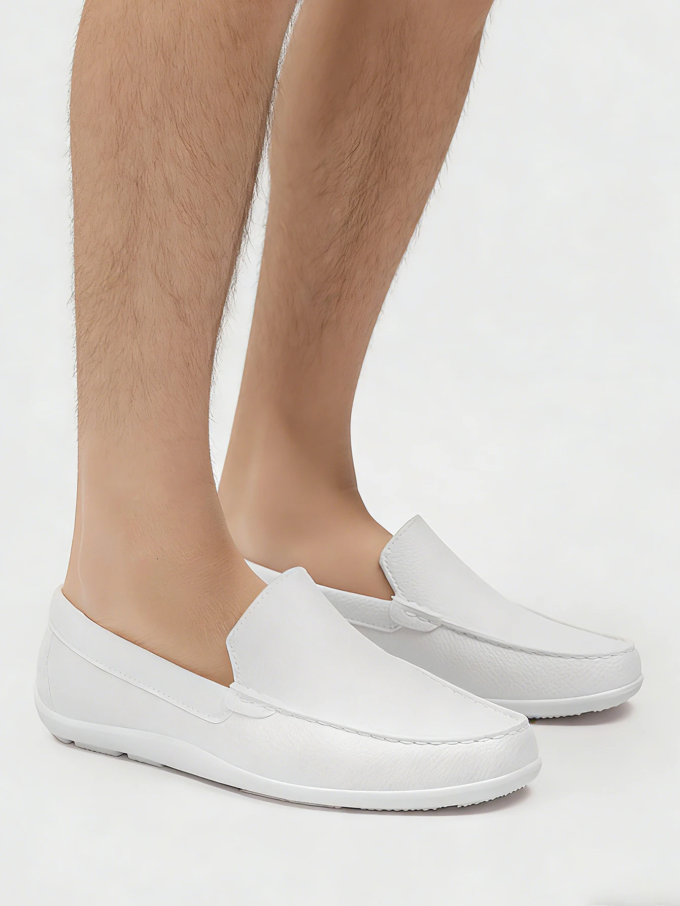 

Мужские повседневные простые слипоны из ЭВА с цельным верхом, водонепроницаемые, грязеотталкивающие, на толстой подошве, защитные, для рыбалки, белые, двухцветные лоферы