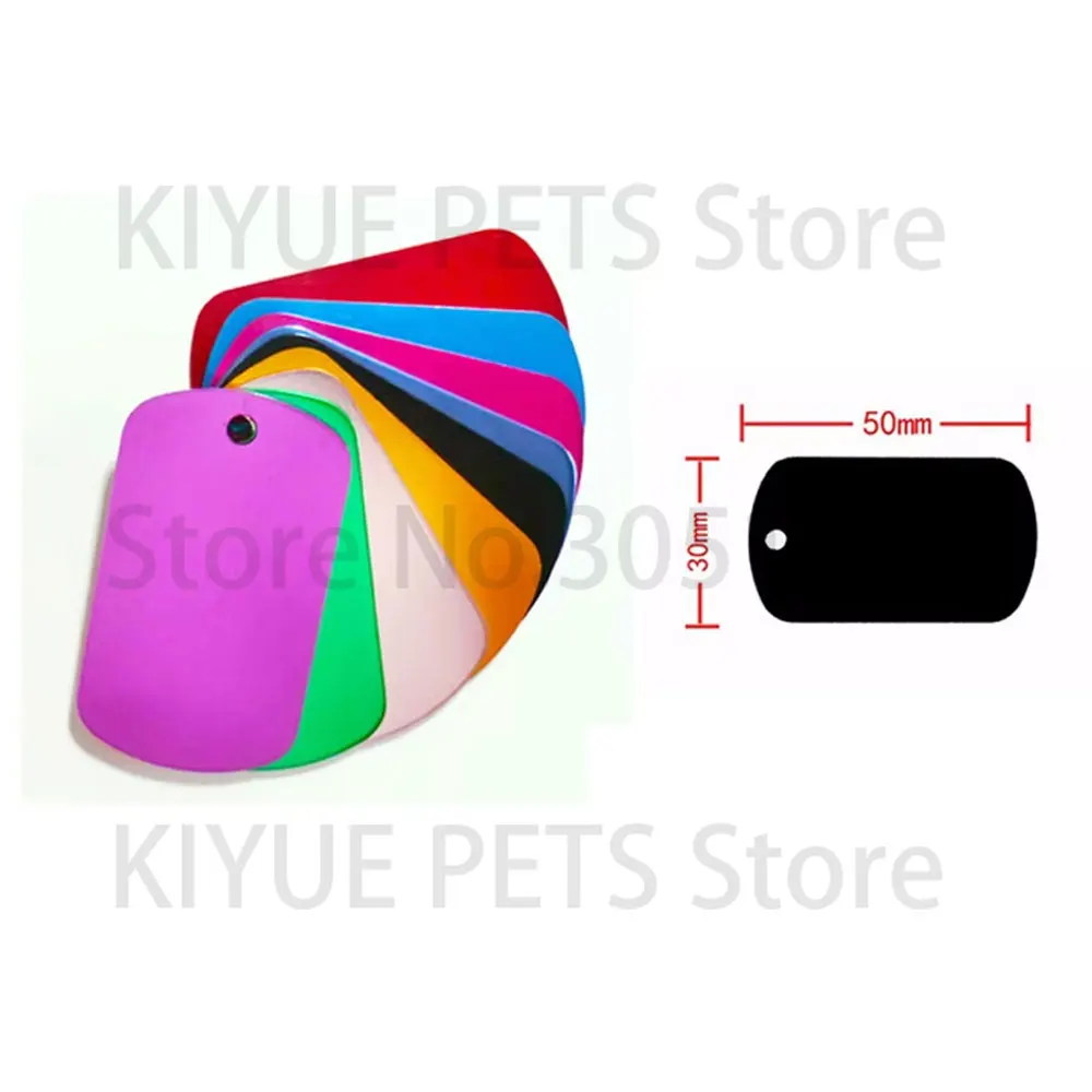 KIYUE 180 MixColors 9 Shape Pet ID Tag Custom Personalized Name ID Engraved Round Bone Paw Identification Plate Charm