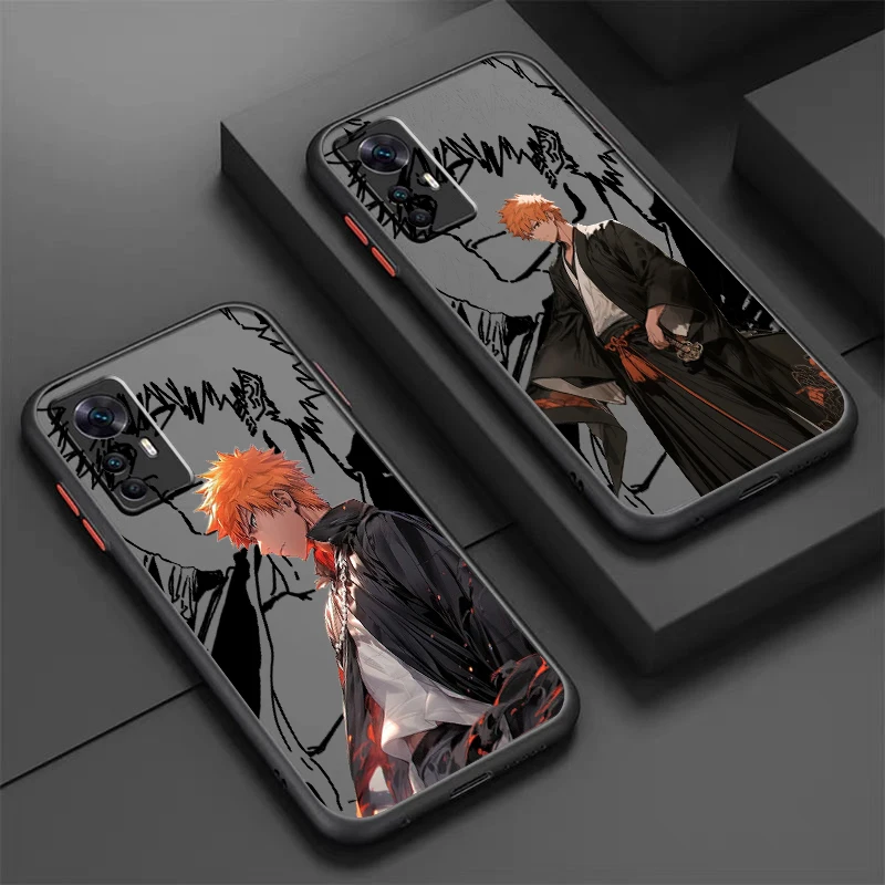 

K-Kurosaki I-Ichigo Anime Cartoon Frosted Translucent For Xiaomi Mi 13 12 12T 11T 11 11i 10T 10 9T Pro Lite Ultra 5G Soft