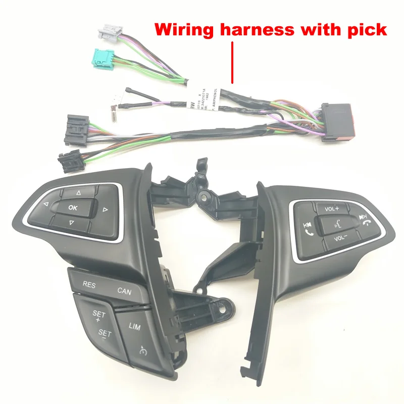 For Ford Focus MK3 2015-2018 Kuga 2017 Cruise control switch Multifunction steering wheel button Bluetooth audio button