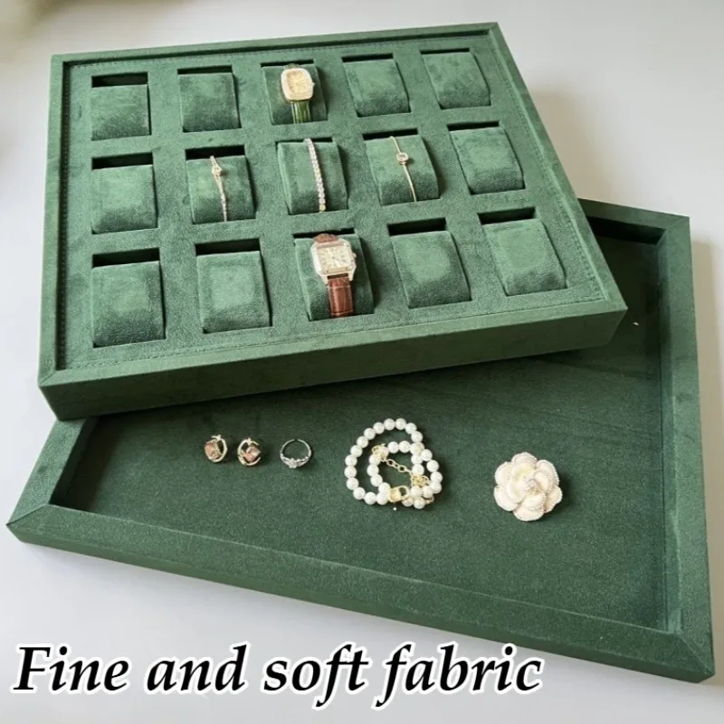 Counter Watch Display Tray Velvet Bracelet Displays Trays Luxury Jewelry Storage Packaging Props Home Necklace Organizer Plate