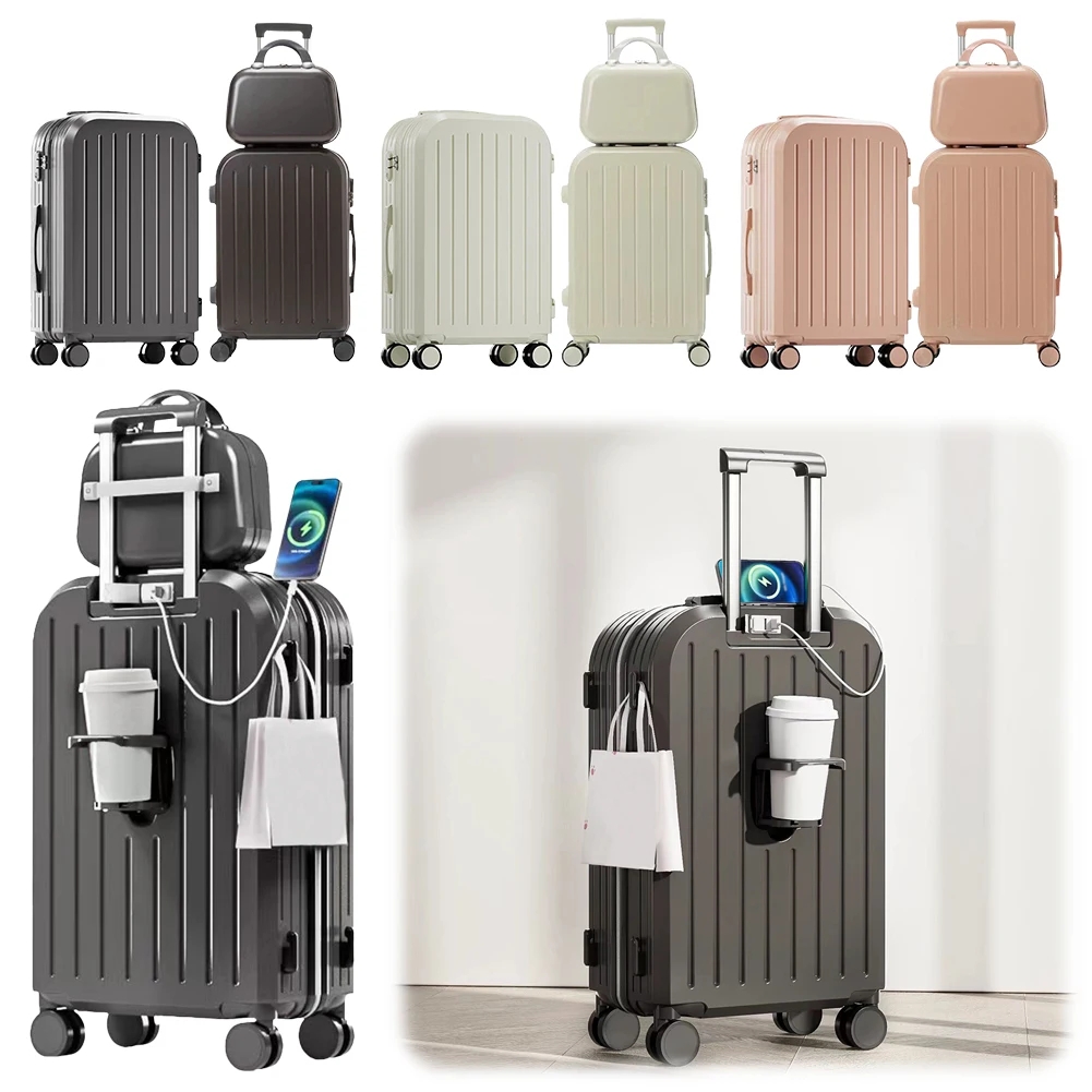 

Luggage Set 3 Piece with Spinner Wheel TSA-Approved Lock Travel Family Set Trolley Case Luggage Set Zipper Luggage Bag Case