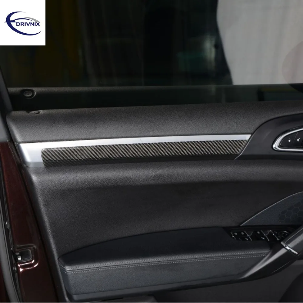Carbon fiber interior 9-piece set, dry carbon paste Left Rudder Car Exterior ModificationsFor 2011-2017 Cayenne 958