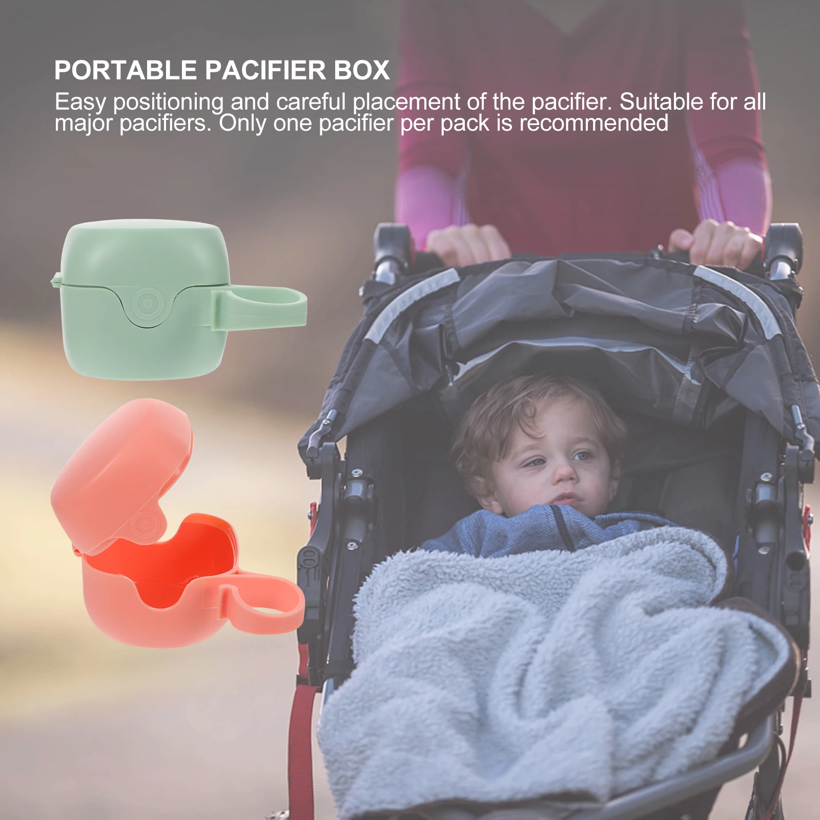 

4 Pcs Box Dust proof Pacifier Dust Cover Portable Safe Food grade PP Material Pacifier Container Protect Container Case